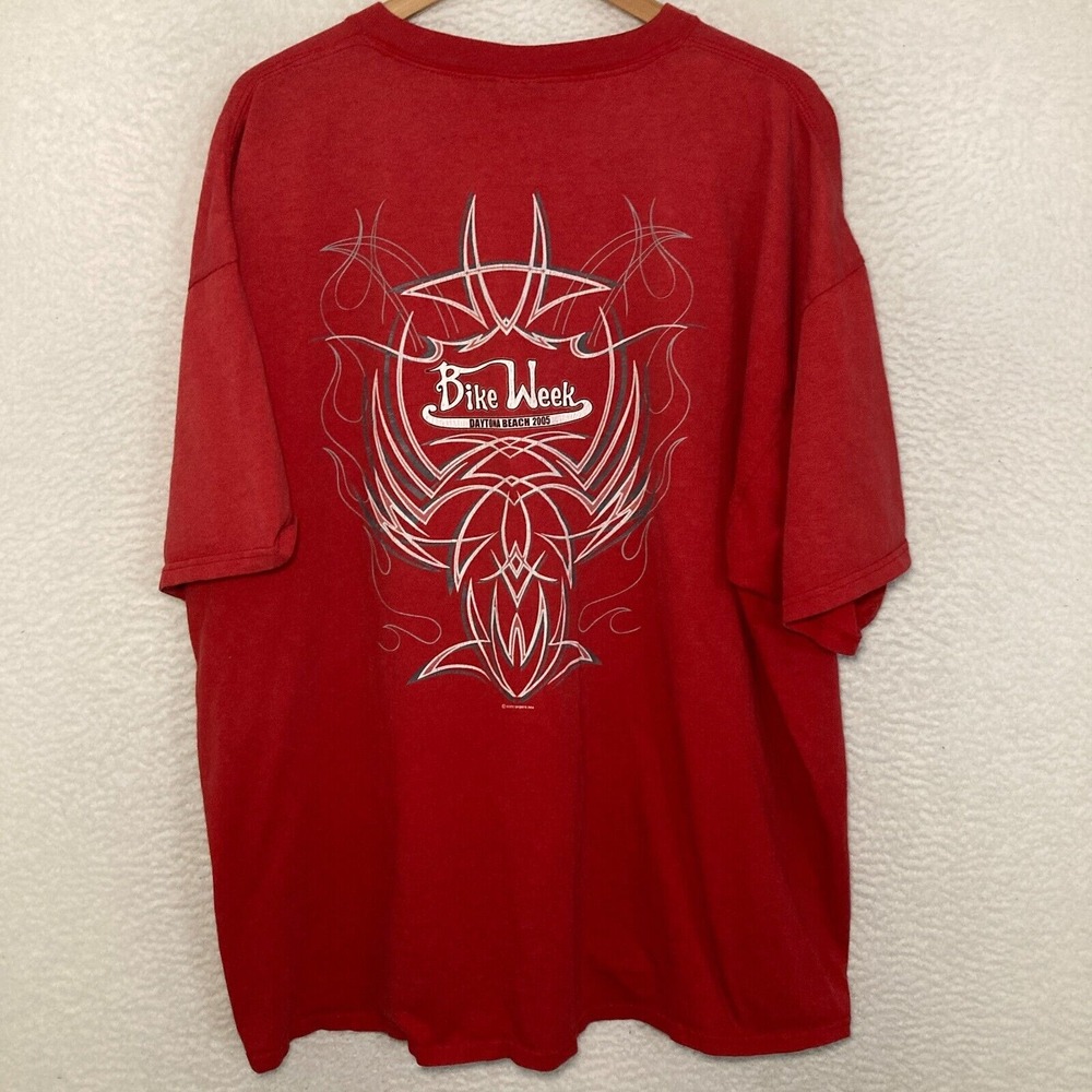 Vtg Daytona Beach Bike Week 2005 Shirt Fits Like Mens 3XL Motorcycle Center Logo